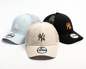 Kappe New Era - MLB Midi Homefield 9FORTY Trucker - NY Yankees - Stone / New Olive