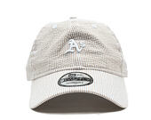 Kappe New Era - MLB Seersucker 9TWENTY - Oakland Athletics - Stone / White