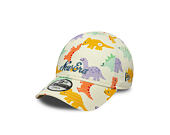 Kinder Kappe New Era - Branded All-Over Dino Print 9FORTY - Cream