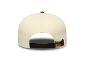 Kappe New Era - Branded Suede Pre-Curved 9FIFTY Retro Crown - Cream / Deep Auburn