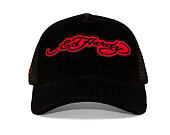 Kappe Ed Hardy - Embroidery Applique Cord 5 Panel Trucker Cap - Black