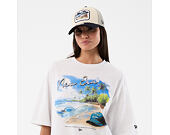 T-Shirt New Era - Branded Beach Graphic Oversized Tee - White