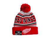 Mütze New Era - NHL Evergreen Wordmark Pom Medium Knit - Detroit Red Wings - Team Color