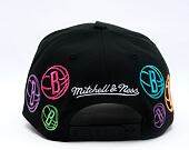 Kappe Mitchell & Ness - NBA 404 Club Neon Pro Snapback - Brooklyn Nets - Black