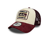 Kappe New Era - Branded Cord Visor 9FORTY A-Frame Trucker - Maroon / Stone