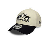 Kappe New Era - Branded Wordmark 9FORTY M-CROWN - Cream / Navy