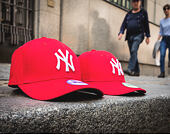Kinder Kappe New Era - MLB Essential 9FORTY - NY Yankees - Scarlet / White