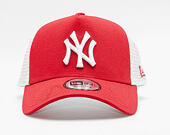Kappe New Era - MLB Clean 9FORTY Trucker - NY Yankees - Scarlet / White
