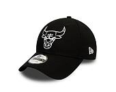 Kappe New Era 9FORTY NBA Essential outline Chicago Bulls Strapback Black