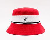 Hut Kangol Bermuda Stripe Bucket Scarlet