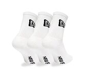 Socken New Era - Flag Crew 3Pack - White