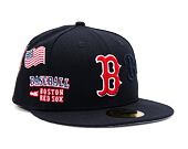 Kappe New Era 59FIFTY MLB Script 5 Boston Red Sox Navy / Red