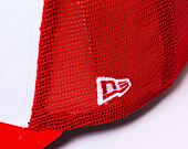 Kappe New Era - NBA Team Clear 9FORTY Trucker - Chicago Bulls - White / Red