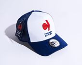 Kappe New Era - 9FORTY Trucker Essential - French Federation Of Rugby - White