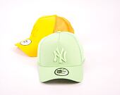 Kappe New Era 9FORTY A-Frame Trucker MLB Tonal Mesh - NY Yankees - Bright Green