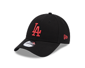 Kappe New Era 9FORTY MLB League Essential - LA Dodgers - Black / Cardinal