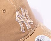 Damen Kappe New Era 9TWENTY MLB Washed - NY Yankees - Camel / White