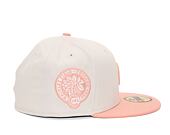 Kappe New Era 59FIFTY MLB White Crown Chicago Cubs Cooperstown Off White / Peach