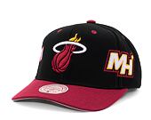 Kappe Mitchell & Ness Overbite Pro Snapback Miami Heat Black