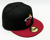 Kappe New Era 59FIFTY NBA Basic Miami Heat - Black / Red