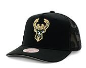 Kappe Mitchell & Ness - NBA Monogram Trucker Milwaukee Bucks Black