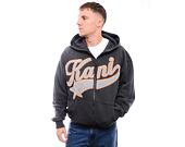Pullover Karl Kani Star Logo OS Full Zip Hoodie anthracite/light grey