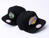 Kappe Mitchell & Ness - Shine On Snapback - LA Lakers - Black