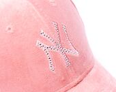 Damen Kappe New Era - 9FORTY Womens MLB Velour Diamante - NY Yankees - Pink