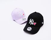 Kinder Kappe New Era - MLB Heart 9FORTY - NY Yankees - Black / White