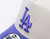 Kappe New Era - MLB Cream & Patch 9FORTY A-Frame - LA Dodgers - Cream / Blue