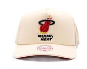 Kappe Mitchell & Ness - Miami Heat - Evergreen Trucker Hwc - Off White