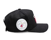 Kappe Mitchell & Ness - Miami Heat - Kicking Wool Pro Strapback - Black