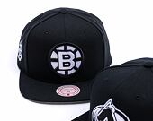 Kappe Mitchell & Ness - Boston Bruins - Evergreen Black White Snapback Vntg - Black