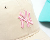 Damen Kappe New Era - MLB Contrast Stitch 9TWENTY - NY Yankees - Cream / Pink