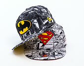 Kinder Kappe New Era - WARNER BROS DC Print 9FIFTY - Superman - Scarlet / Black