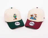 Kappe New Era - Garfield & Odie 9TWENTY - Cream / Burgundy