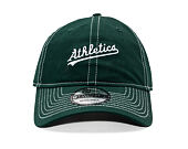 Kappe New Era - MLB Contrast Stitch 9TWENTY - Oakland Athletics - Dark Green / White