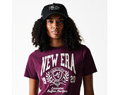 Damen T-Shirt New Era - Crest Tee Regular - Burgundy