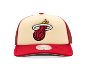 Kappe Mitchell & Ness - NBA Vintage Block Trucker - Miami Heat - Cream