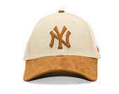 Damen Kappe New Era - MLB Faux Suede 9FORTY - NY Yankees - Cream / Camel