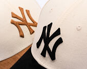 Damen Kappe New Era - MLB Faux Suede 9FORTY - NY Yankees - Cream / Black