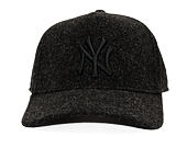 Kappe New Era - MLB Melton Wool 9FORTY A-Frame - NY Yankees - Black