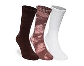 Socken New Era - Tie dye Crew Socks 3pk - Brown / Tie Dye / White