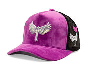 Kappe Reflection Luxury Samt Strasssteine Traube Lila