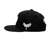 Kappe Reflection Luxury Shine Loud Snapback - Satin Schwarz / Weiß