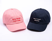 Kappe 8by8 - Dadcap - "Sorry I'm Late I saw a dog" - Baby Pink/Red