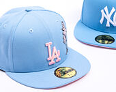 Kappe New Era - MLB Palm & Taco 59FIFTY - LA Dodgers - Sky Blue / Pink UV
