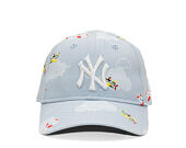 Kinder Kappe New Era - MLB Plane All Over 9FORTY - NY Yankees - Sky Blue