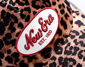 Damen Kappe New Era - Branded Leopard 9FORTY M-CROWN Trucker - Camel