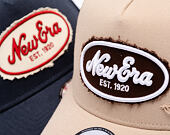 Kappe New Era - Branded Oval Canvas Distress 9FORTY Trucker - Camel